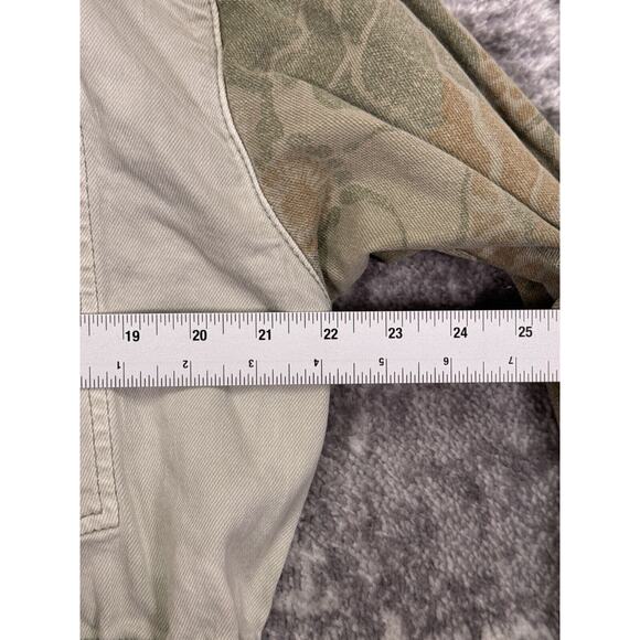 Anthropologie Jacket Medium Womens Green Denim Embroidered Kimono Open Front - Picture 4 of 8